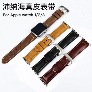 XIYU 沛納海真皮錶帶 Apple watch 4/5代錶帶 iwatch 1/2/3/4/5錶帶 真皮替換錶帶 (1)
