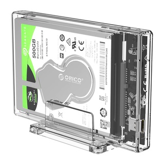 ORICO 支架式透明外接盒 2.5英吋 Type-C 筆電行動外接盒 固態機械硬碟外接盒（2159C3）