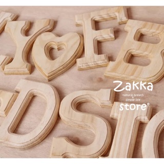 💕現貨特價💕木質立體英文字母 數字 愛心 DIY拼字 雜貨-zakkastore