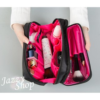 JazzyShop 💗 YB38 化妝包 尼龍防塵 收納包 旅行防水化妝品袋 雙拉鍊 超實用化妝包