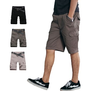 美式側口袋工作休閒短褲（腰圍兩側鬆緊帶設計）【8906】a50