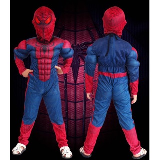 現貨出清🎃萬聖節 肌肉款 蜘蛛人 兒童 服裝 復仇者 英雄 聯盟 男童