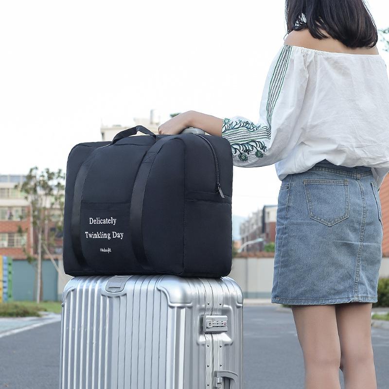 【HDWISS】可折疊旅行包手提旅行袋女大容量出差短途男女登機防水行李袋旅遊包