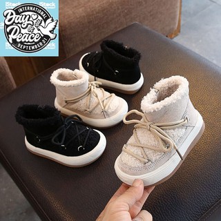 兒童雪地靴女童寶寶學步鞋加絨加厚保暖棉鞋棉靴小童男童嬰童冬季