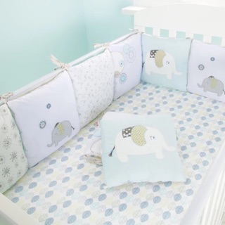 寶寶床圍 嬰兒床床圍大象床圍中國古典刺繡風 座墊抱枕（無貨到付款）