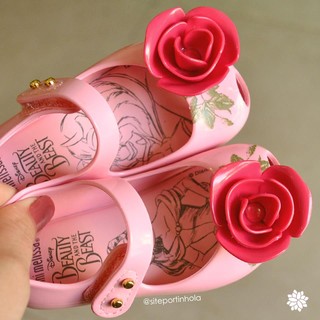<巴西時尚> 全新正品 #MINI MELISSA 香香鞋 美女與野獸 玫瑰花 款 粉色