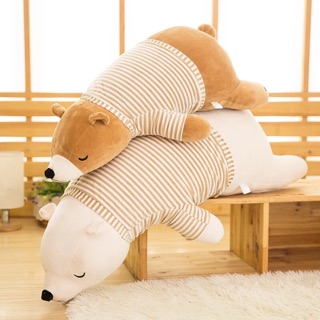 限時促銷買一送二～日本極軟軟北極熊娃娃北極熊抱枕玩偶公仔安撫枕娃娃趴趴熊居家生活
