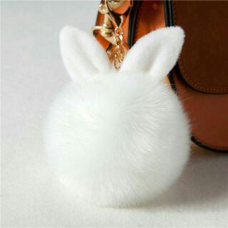 今天發貨 溫暖 療癒 可愛 兔耳球 兔毛 毛毛球 毛球 吊飾 掛件 鑰匙圈 鎖圈 兔兔毛球 絨毛球 絨毛