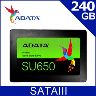全新三年保🌀威剛 ADATA SSD SU650 240G SATA3 2.5吋 固態硬碟 120G 480G