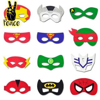 萬圣節兒童眼罩超級英雄系列面具蜘蛛俠鋼鐵俠美國隊長超人蝙蝠俠