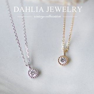 【 Dahlia 】18K金簡約穀粒8分鑽石項鍊 DP039 輕珠寶 鎖骨鏈 鑽石