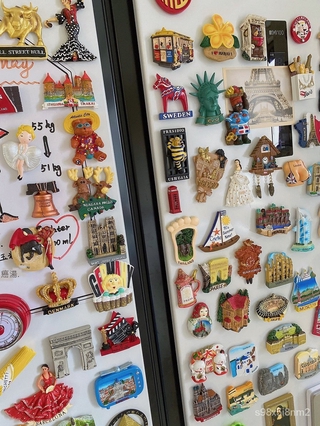 冰箱磁鐵 旅遊 紀念品 世界各國旅行冰箱貼旅遊紀念品城市磁貼 ins創意打卡外國景點 zEfI