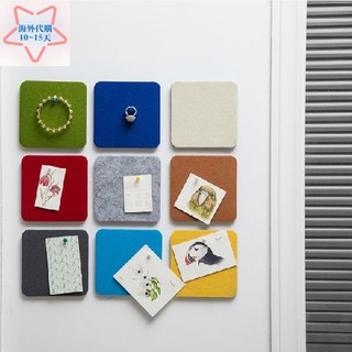 五片包郵韓國時尚多色正方形毛氈墻貼多用途家居裝飾板 附圖釘