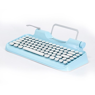 巴羅克天使KnewKey無線藍牙女生復古圓點打字機機械鍵盤原廠軸