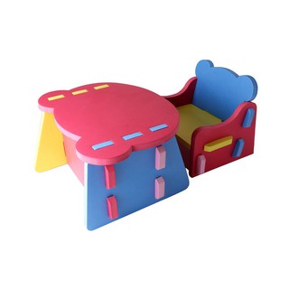 EVA塑膠小桌椅 幼儿園兒童拼接小桌椅套裝 寶寶小桌椅 孩子桌椅 泡沫桌椅 小桌子 小椅子 幼兒園桌椅 孩子吃飯椅