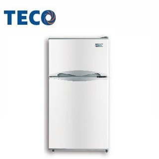 限區配送全新品限量特價TECO 東元 100公升 定頻 雙門 小冰箱 一級能效 R1001W/R1011W