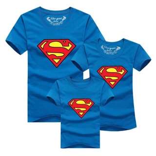 親子裝夏裝2016新款一家超人情侶短袖家庭套裝母子母女夏季t恤衫