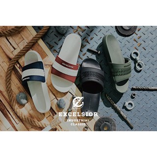 【CHII】韓國代購 Excelsior Bolt Slide 餅乾鞋 拖鞋 蔚藍 緋紅 黑色 卡其綠