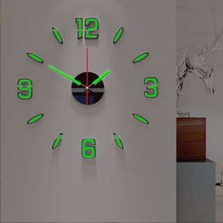 優選商品@夜光DIY時鐘家用現代簡約靜音時尚掛鐘客廳歐式創意墻貼臥室壁鐘