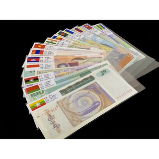 阿呆雜貨 現貨實拍 全新真鈔 一次收藏 32張一套 外幣 美鈔 大面額大紅包 世界 各國 發財金 鈔票 具收藏價值商品