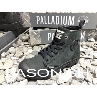 EASON SH（免運費）PALLADIUM 高規磨砂牛巴戈皮革x經典PAMPA HI靴型皮標拉鍊設計96440-008