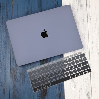 MacBook保護殼送漸變注音 適用於macbook pro air 13 15 筆記型電腦 保護套 薰衣草灰 奶油殼
