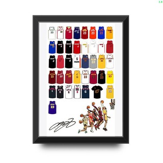 NBA球星擺件詹姆斯科比庫里歐文球衣簽名相框擺臺球迷禮物紀念品暴龍 公鹿 勇士 騎士 湖人 火箭 馬刺 籃球486