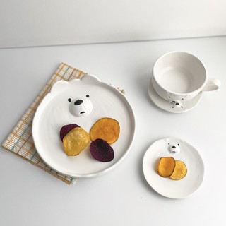 Little Things|收！白色熊熊餐盤 小碟 咖啡杯