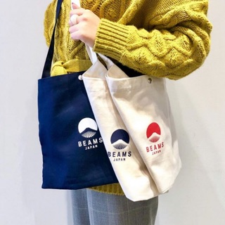 現貨）日本代購 BEAMS JAPAN / Original Logo Socosh短版托特帆布包