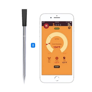 ♡熱賣♡BBQ無線藍牙燒烤溫度計廚房智能燒烤食物烤箱溫度計探針app跨境