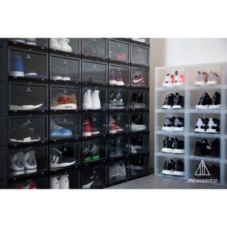 【Attention】Sneaker Mob Sneaker Box 專為球鞋設計的儲存展示盒 一組六個 黑 白