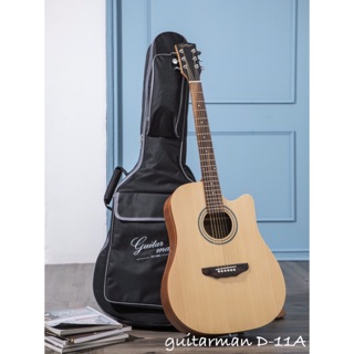 【吉他人音樂工作室】台灣製原創品牌 guitarman D-11A 41吋D桶 手工雲衫合板 木吉他