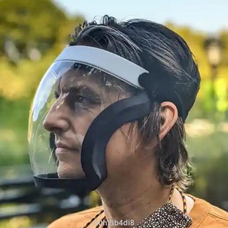 【台灣出貨】隔離防護透明面罩全臉防塵面罩防飛 運動跑步騎行頭盔面罩~哈佛