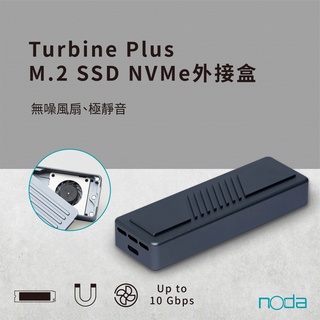 noda 磁吸式設計+內置風扇 Turbine Plus M.2 NVMe SSD外接盒