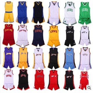 NBA騎士湖人公牛熱火凱爾特人籃球服 大人兒童球衣 隊服套裝 可印號 NBA球衣 篮球服