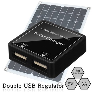 双USB穩壓器 2USB +5V 太陽能電池用 太陽能折疊包USB 5V穩壓器接線盒 陽光の電 太陽能接線盒