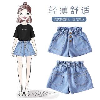 女童牛仔短褲兒童韓版高腰寬鬆熱褲夏季薄款大童女孩褲子