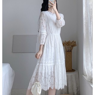 Fidressy✨【現貨XL】婚禮洋裝 禮服 小洋裝 蕾絲洋裝 小禮服 中大尺碼洋裝 白色洋裝 蕾絲禮服 宴會禮服 洋裝