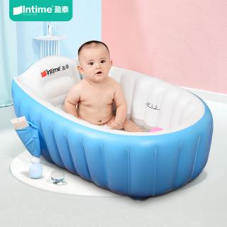 ✨0~7歲可以用✨嬰兒洗澡盆 充氣浴盆 保溫 寶寶浴盆 新生幼兒童 加厚 可坐躺 折叠 好收纳 洗澡桶 PVC