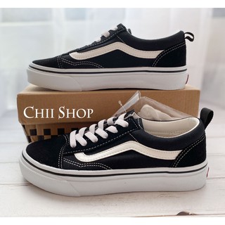 【CHII】日本代購 Vans OLD SKOOL 童鞋 黑色 基本款 帆布 鞋帶 黑白 V36CK