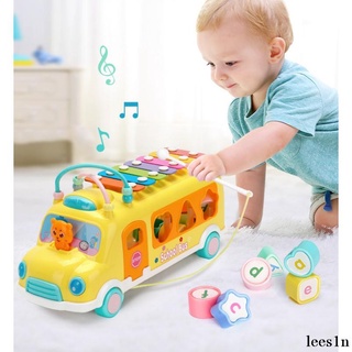 一家网店&兒童拖拉手敲琴益智玩具 半歲嬰幼兒敲琴打擊樂器益智巴士1-2-3歲