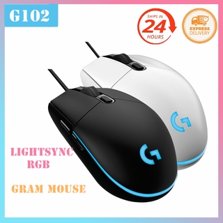 羅技G102遊戲有線鼠標lightsync RGB光電有線遊戲鼠標