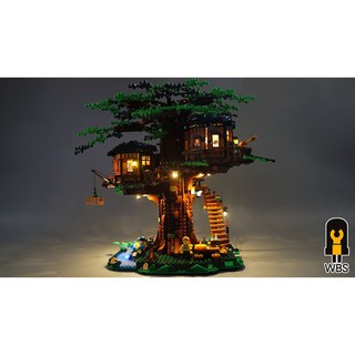 【WBS樂光創意】[不含積木] Lego 21318 樹屋 專用燈組 紙片燈 樂光燈
