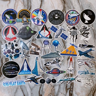 💜宇宙‼️太空 防水貼紙💜一包34入 行李箱 安全帽貼 筆電 機車 貼紙 飛船 外太空