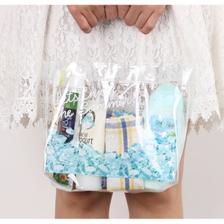 （現貨）夏日開學季透明 PVC 防水 手提袋 盥洗包 雜物包 海灘包 游泳包 補習袋