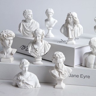 歐美名人雕塑石膏擺件迷你樹脂雕像桌面小擺件拍照道具家居裝飾品