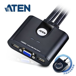 ATEN 宏正 CS22U KVM 2埠 2PORT 帶線式USB KVM多電腦切換器 外接式切換按鍵