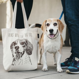 【現貨/附發票】美國 P.L.A.Y. 環保購物袋 狗狗 帆布包 米格魯 帆布袋 寵物提袋