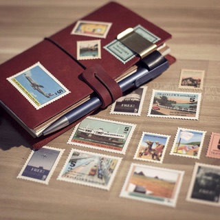 TRAVELER’notebook復古旅行系列貼紙 旅行者筆記本TN 5周年紀念復古郵票