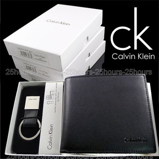 🇺🇸CK專櫃正品🇺🇸Calvin Klein零錢袋 短夾+鑰匙圈禮盒🈶附購買證明 真皮 男生 皮夾 男用 男士 錢包